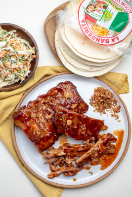 BBQ Ribs and Slaw Tacos