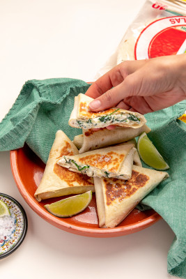 Fetta and Spinach Tortilla Triangles